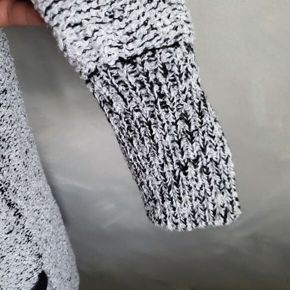 Vintage Women’s M Draped Open Front Contrast Cardigan Sweater Nubbie Knit - Picture 7 of 10